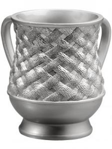 Two Handled Wash Cup Silver Braid Design